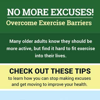 No More Excuses! Overcome Exercise Barriers. Click through for more info.