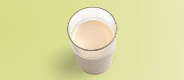 Cup calcium-fortified soy beverage